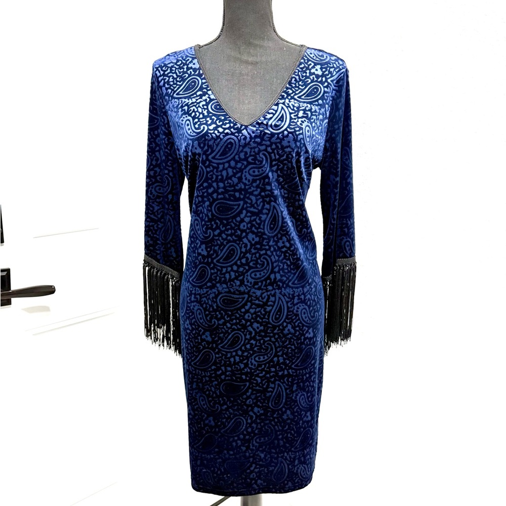 Spense Burnout Velvet Shift Dress 12